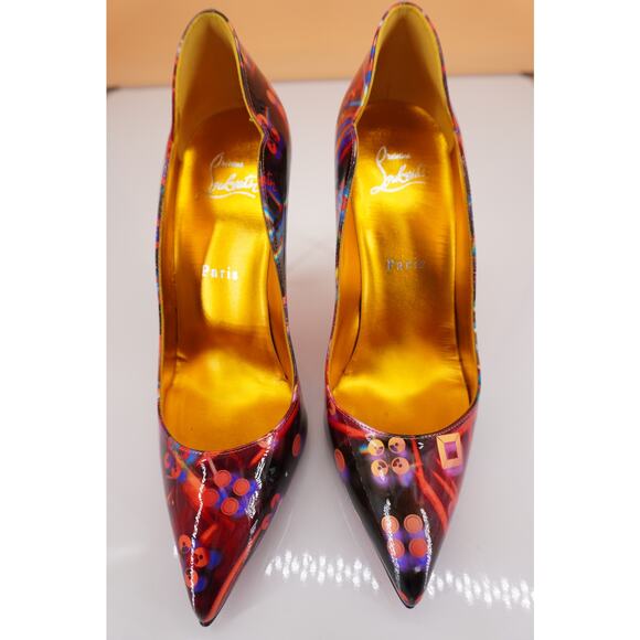 Christian Louboutin Hot Chick Multi Disco Laser Pointy Toe Pump SZ 37.5 NIB $799 - Picture 12 of 12